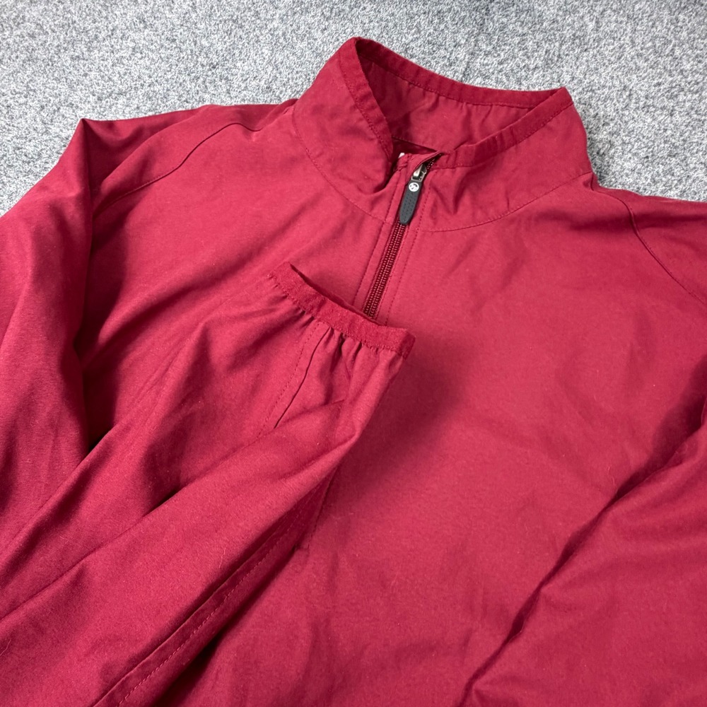 Ashworth Weather Systems Mens XL Burgundy Quarter Zip Golf Windbreaker‎ Pullover